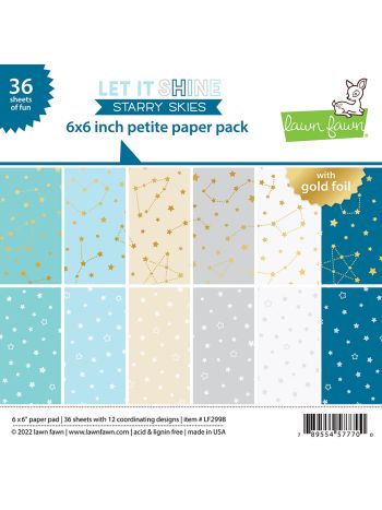 Lawn Fawn - Petite Pack 6x6 - Let it shine starry skies