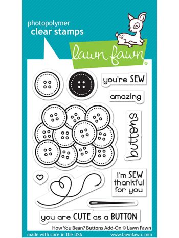 Lawn Fawn - How you bean? Buttons Add-on - Clear Stamp 3x4