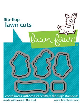 Lawn Fawn - Coaster Critters Flip-Flop - Stanzen