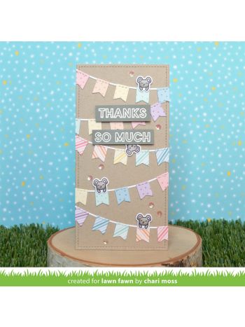 Lawn Fawn - Fishtail Banner Borders - Stand Alone Stanze