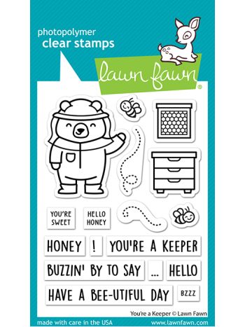 Lawn Fawn - You're a keeper - Stempelset 3x4