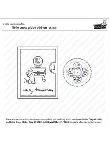 Lawn Fawn - Little snow globe Add-on - clear stamp set 2x3