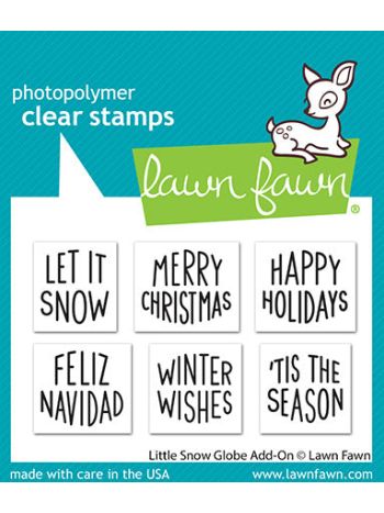 Lawn Fawn - Little snow globe Add-on - clear stamp set 2x3