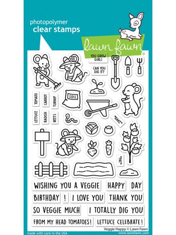Lawn Fawn - Veggie happy - Clear Stamp Set 4x6