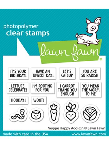 Lawn Fawn - Veggie happy Add-on - Clear Stamp Set 2x3