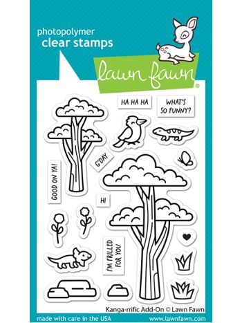 Lawn Fawn - Kanga-rrific Add-on - clear stamp set 3x4