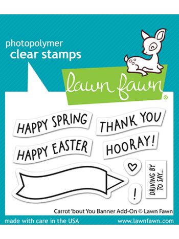 Lawn Fawn - Carrot 'bout you Banner Add-on - Clear Stamp Set 2x3