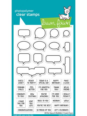 Lawn Fawn - All the speech bubbles - Clear Stamp Set 4x6