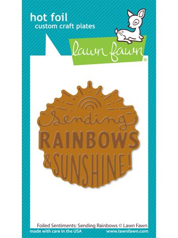 Lawn Fawn - Foiled sentiments: Sending rainbows - Hot Foil Plates