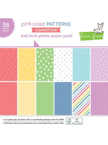 Lawn Fawn - Pint-sized patterns summertime - Musterpapier 6x6