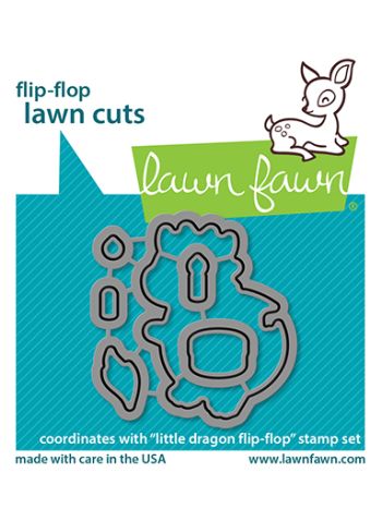 Lawn Fawn - Little dragon flip flop - Outline Stanzen