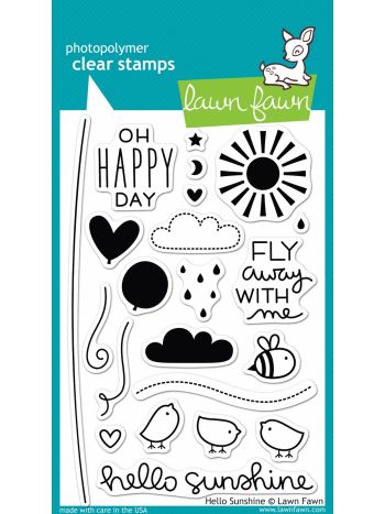 clear stamps lawn fawn hello sunshine für scrapbooking & cardmakings