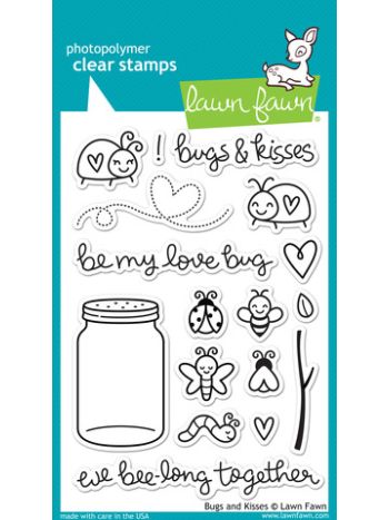 lawn fawn clear stamps bugs and kisses