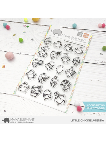 Mama Elephant - Little Chickie Agenda - Clear Stamp 4x6