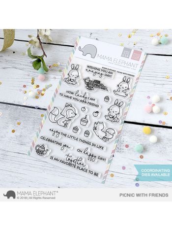 Mama Elephant - Picnic with Friends - Clear Stamp 4x6