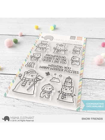 Mama Elephant - Snow Friends - Clear Stamp