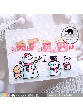 Mama Elephant - Snow Friends - Clear Stamp