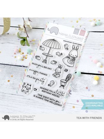 Mama Elephant - Tea with Friends - Clear Stamp 4x6