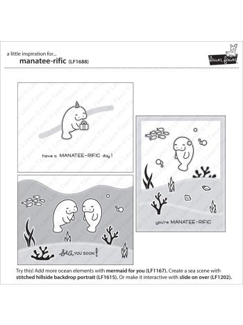 Lawn Fawn - Manatee-rific - Clear Stamps 3x4