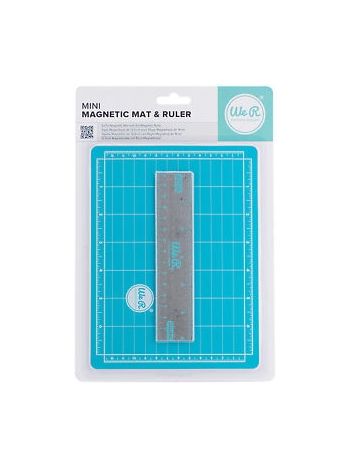 we r memory keepers mini magnetic cutting mat & ruler 12.5x17.5cm