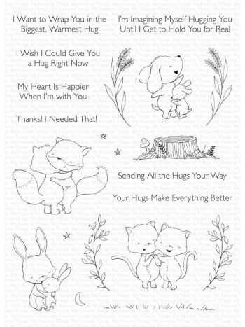 My Favorite Things Hugs Make Everything Better 6x8 Clear Stamp Set