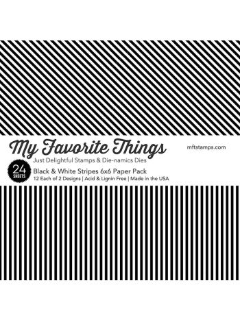 My Favorite Things - Black & White Stripes - Paper Pad 6x6