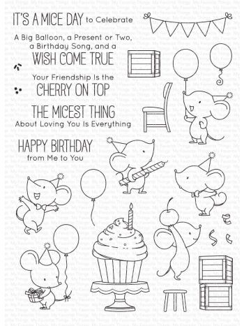 My Favorite Things - Mice Day to Celebrate - Clear Stamps 6x8