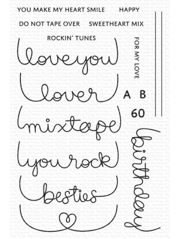 My Favorite Things - Mixtape Sentiments - Clear Stamps 4x6