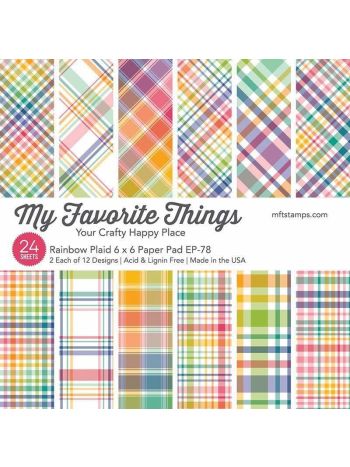 My Favorite Things - Rainbow Plaid - Paper Pad 6x6