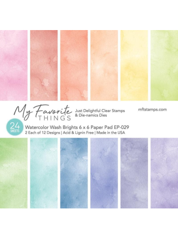 My Favorite Things - Watercolor Wash Brights - Paper Pad 6x6