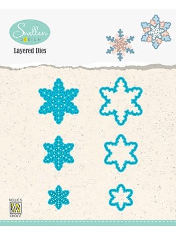 Nellies Choice - Layered Snowflakes 01 - Stand alone Stanze