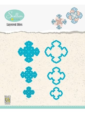 Nellies Choice - Layered Snowflakes 04 - Stand alone Stanze