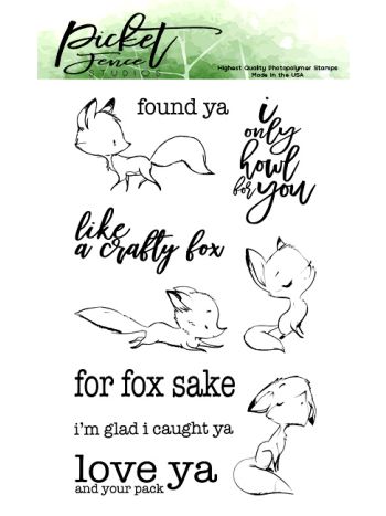 Picket Fence Studios - Like A Crafty Fox - Clear Stamps 4x6