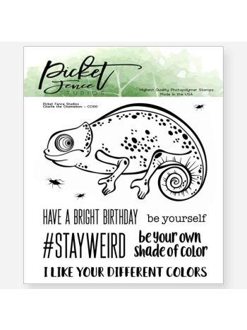 Picket Fence Studios - Charlie The Chameleon - Clear Stamps 4x4