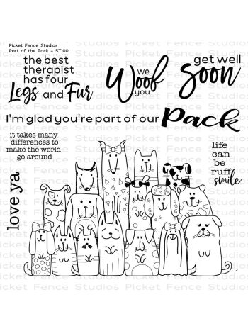 Picket Fence Studios - Part of the Pack - Clear Stamps 6x6