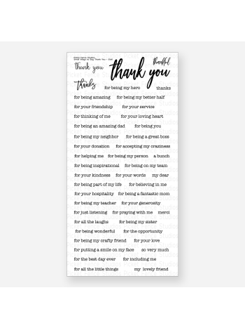 Picket Fence Studios - Small Ways To Say Thanks - Clear Stamps 4x8