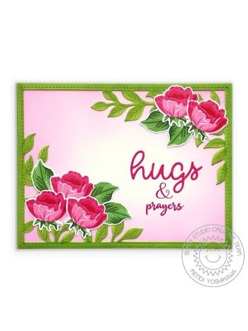 Sunny Studio - Potted Rose - Clear Stamps 4x6