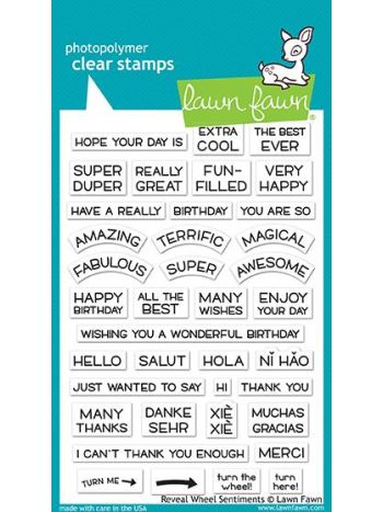 Lawn Fawn - Reveal Wheel Sentiments - Clear Stamps 4x6