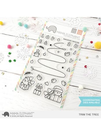 Mama Elephant - Trim The Tree - Clear Stamp 4x6