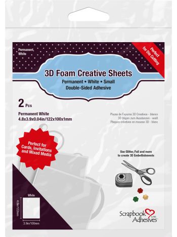  Scrapbook Adhesives 3D Foam Creative Sheets Small Weiss