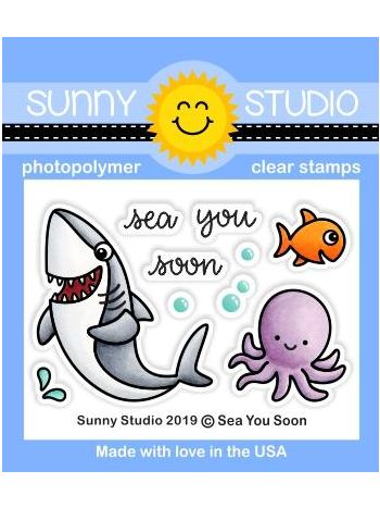 Sunny Studio - Sea You Soon - Clear Stamps 2x3