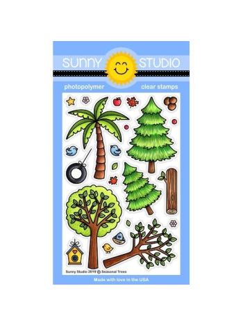 Sunny Studio - Seasonal Trees - Clear Stamps 4x6