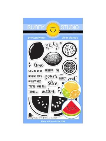 Sunny Studio - Slice of Summer  - Clear Stamps 4x6