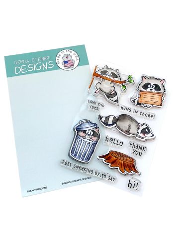 Gerda Steiner Designs - Sneaky Racoons - Clear Stamps 4x6