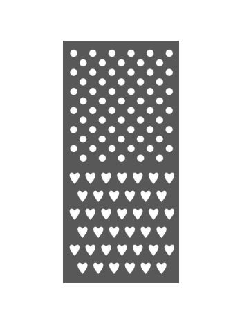 Stamperia - Polka Dots & Little Hearts - Schablone