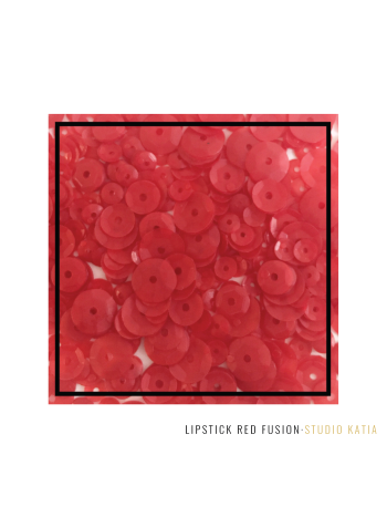 Studio Katia - Sequin Fusion - Lipstick Red
