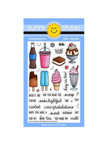 Sunny Studio - Summer Sweets - Clear Stamps 4x6