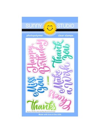 Sunny Studio - Big Bold Greetings - Clear Stamps 4x6 | bastel-traum.ch