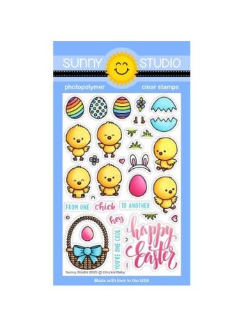 Sunny Studio - Chickie Baby - Clear Stamp Set 4x6