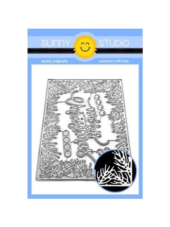Sunny Studio - Christmas Garland Frame - Stanzen Stand Alone
